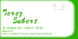 terez subert business card